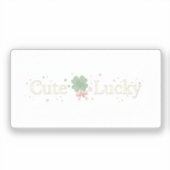 Lucky Coquette Aesthetic Bow Clover St Patrick シール (正面)