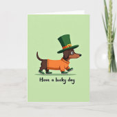 Lucky Dachshund Day Card カード (正面)