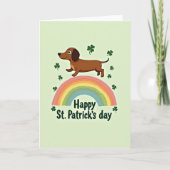Lucky Dachshund Rainbow Card カード (正面)