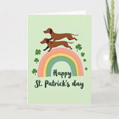 Lucky Dachshunds Rainbow Card カード (正面)