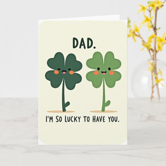 Lucky Dad Love Card カード (黄色い花)