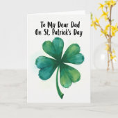 Lucky Dad St Patricks Day Card カード (黄色い花)