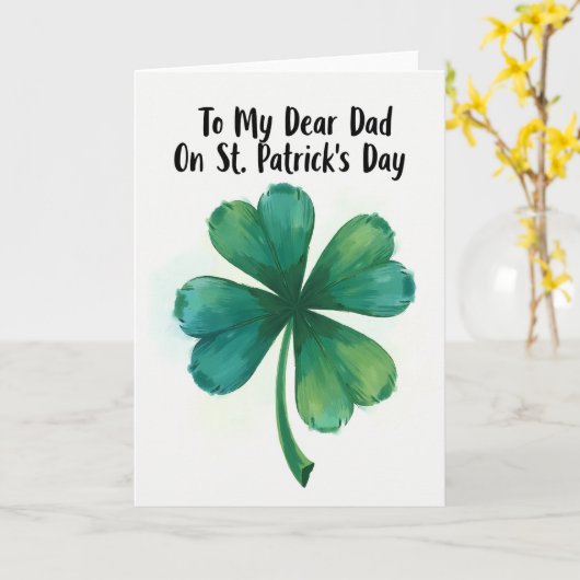 Lucky Dad St Patricks Day Card カード (黄色い花)
