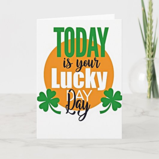 Lucky Day Orange Circle Card カード (正面)