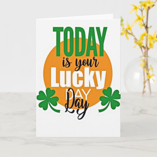 Lucky Day Orange Circle Card カード (黄色い花)
