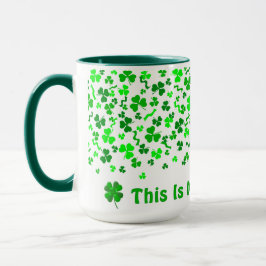 Lucky Day Shamrocks Four Leaf Clover Personalized  マグカップ