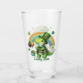 Lucky Dino St. Patrick’s Day Drinking Glass タンブラーグラス (裏面)