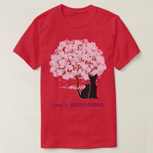 Lucky Dog Animal Rescue  Love Is Blossoming  Tシャツ (デザイン正面)