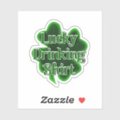 Lucky Drinking Shirt St. Patrick's Day シール (シート)