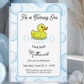 Lucky Duck Birthday Invitation Card for Kids 招待状