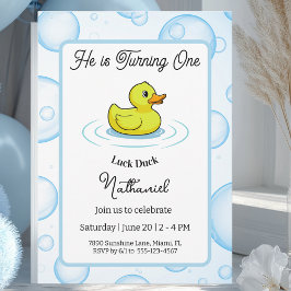 Lucky Duck Birthday Invitation Card for Kids 招待状