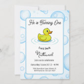 Lucky Duck Birthday Invitation Card for Kids 招待状 (正面)
