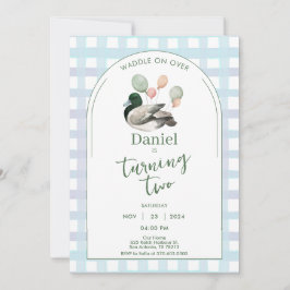 Lucky Duck Birthday Invitation for Any Age 招待状