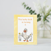 Lucky Duck Birthday Party Digital Download Invite 招待状 (スタンド正面)