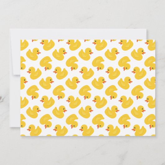 Lucky Duck First Birthday Photo Invitation 招待状 (裏面)