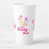 Lucky Duck women T-shirt Modern Design カフェラテマグ (正面)