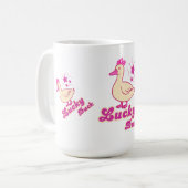 Lucky Duck women T-shirt Modern Design コーヒーマグカップ (正面左)