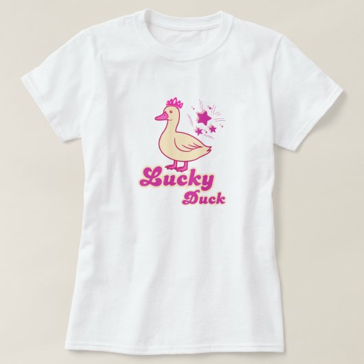 Lucky Duck women T-shirt Modern Design Tシャツ (デザイン正面)