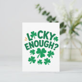 Lucky Enough? Fun St. Patrick's Day ポストカード (スタンド正面)