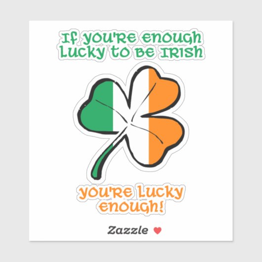 Lucky enough to be Irish シール (シート)