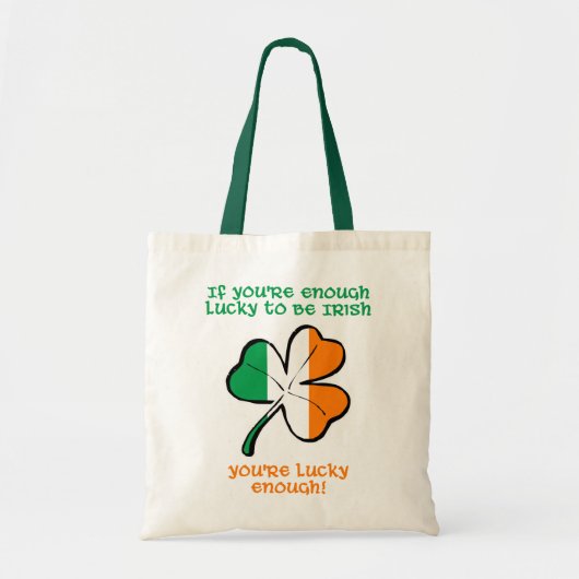 Lucky enough to be Irish トートバッグ (正面)