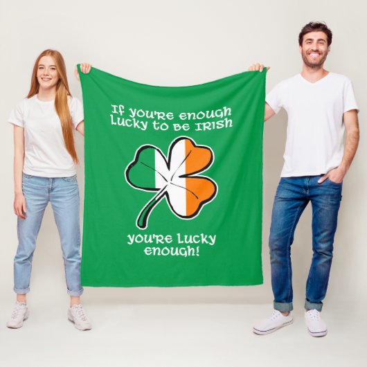 Lucky enough to be Irish フリースブランケット (インサイチュ)