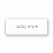 Lucky Era Minimalist Lowercase Aesthetic Patrick シール (正面)