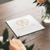 Lucky Ever After Rustic Horseshoe Heart Wedding 箔ナプキン