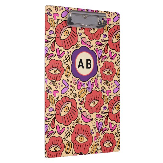 Lucky Eye Floral Pattern クリップボード (右)
