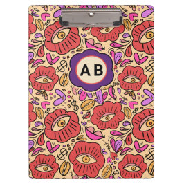 Lucky Eye Floral Pattern クリップボード