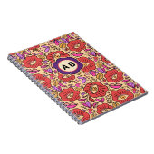 Lucky Eye Floral Pattern ノートブック (右側)