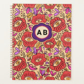 Lucky Eye Floral Pattern プランナー手帳 (正面)