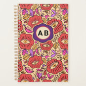 Lucky Eye Floral Pattern プランナー手帳 (正面)