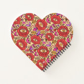 Lucky Eye Floral Pattern Spiral Notebook ノートブック (裏面)