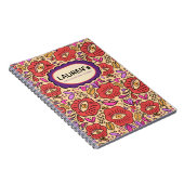 Lucky Eye Floral Pattern Spiral Photo Notebook ノートブック (右側)