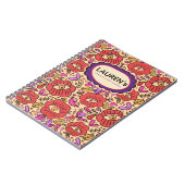 Lucky Eye Floral Pattern Spiral Photo Notebook ノートブック (左側)