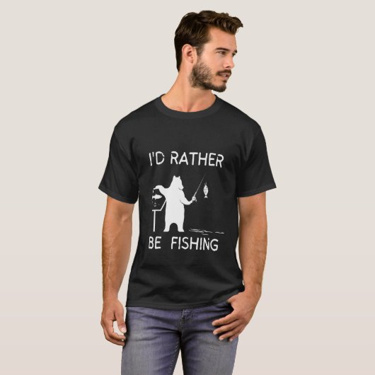 Lucky Fishing  I'd Just Rather Be Fishing Tシャツ (正面フル)