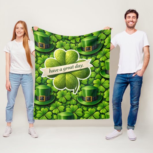 Lucky for leaf clover Saint Patrick's Day have a g フリースブランケット (インサイチュ)