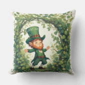 Lucky Forest Woodland Magical Leprechaun Nursery  クッション (正面)