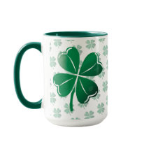 Lucky Four Leaf Clover Irish Shamrock Pattern Golf