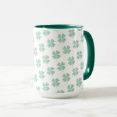 Lucky Four Leaf Clover Irish Shamrock Pattern Golf マグカップ (正面右)