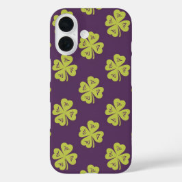 Lucky Four-Leaf Clover Pattern iPhone 16ケース