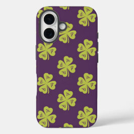 Lucky Four-Leaf Clover Pattern iPhone 16ケース