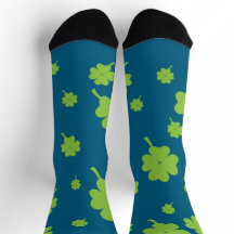 Lucky Four Leaf Clover socks St. Patty’s day