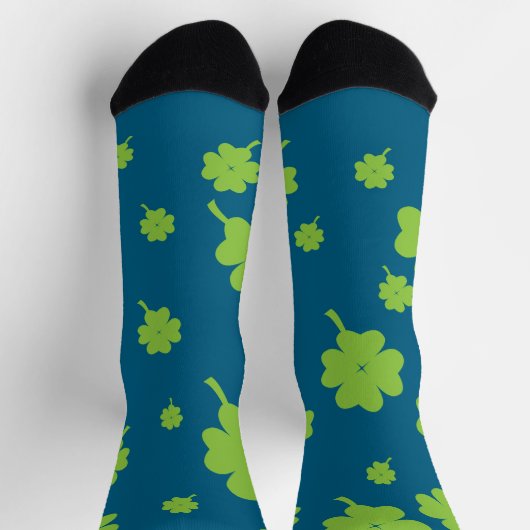 Lucky Four Leaf Clover socks St. Patty’s day ソックス (上部)