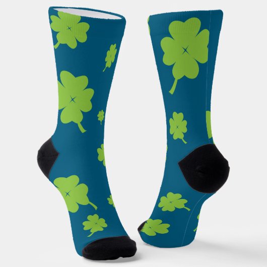 Lucky Four Leaf Clover socks St. Patty’s day ソックス (傾斜あり)
