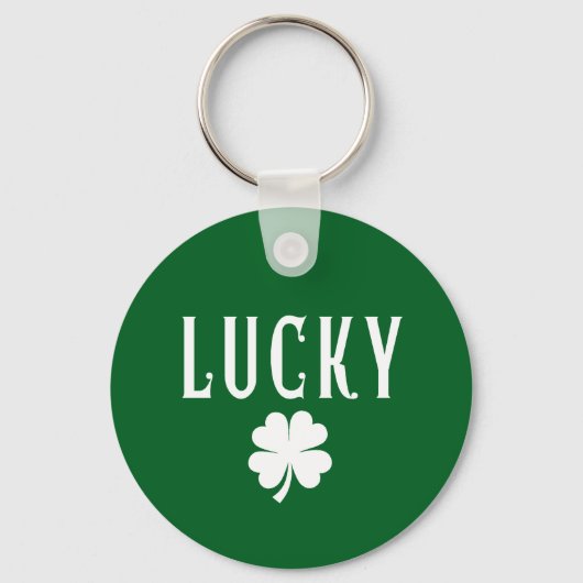 Lucky Four Leaf Clover St Patrick's  キーホルダー (正面)