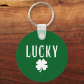 Lucky Four Leaf Clover St Patrick's  キーホルダー (正面)