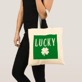 Lucky Four Leaf Clover St Patrick's Both Side  トートバッグ (正面(商品))