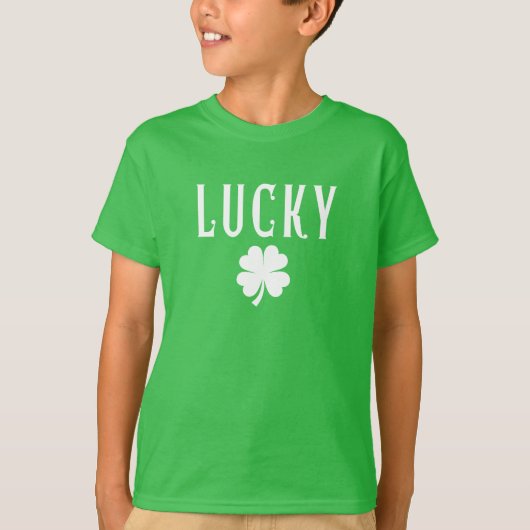 Lucky Four Leaf Clover St Patrick's Day T-Shirt Tシャツ (正面)
